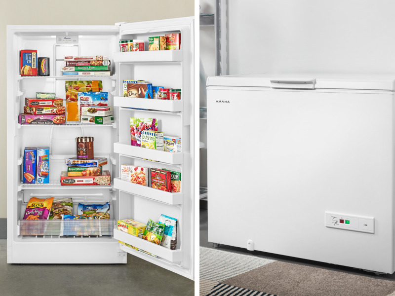 Amana® upright and chest freezer