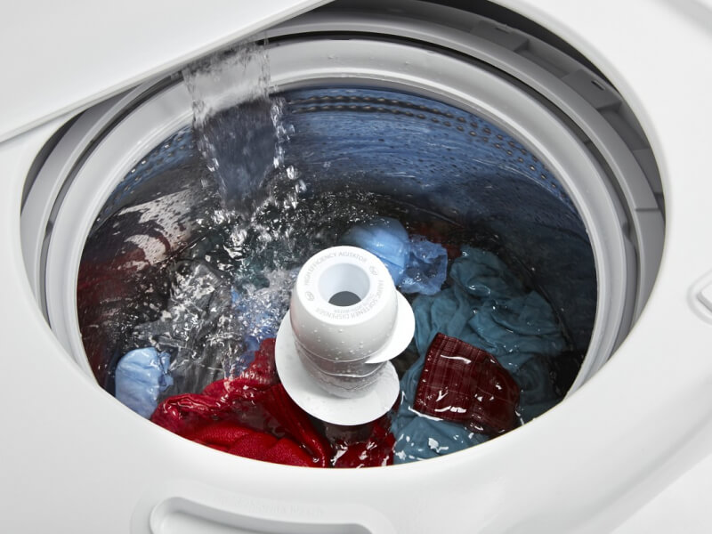 Water flowing into a washing machine