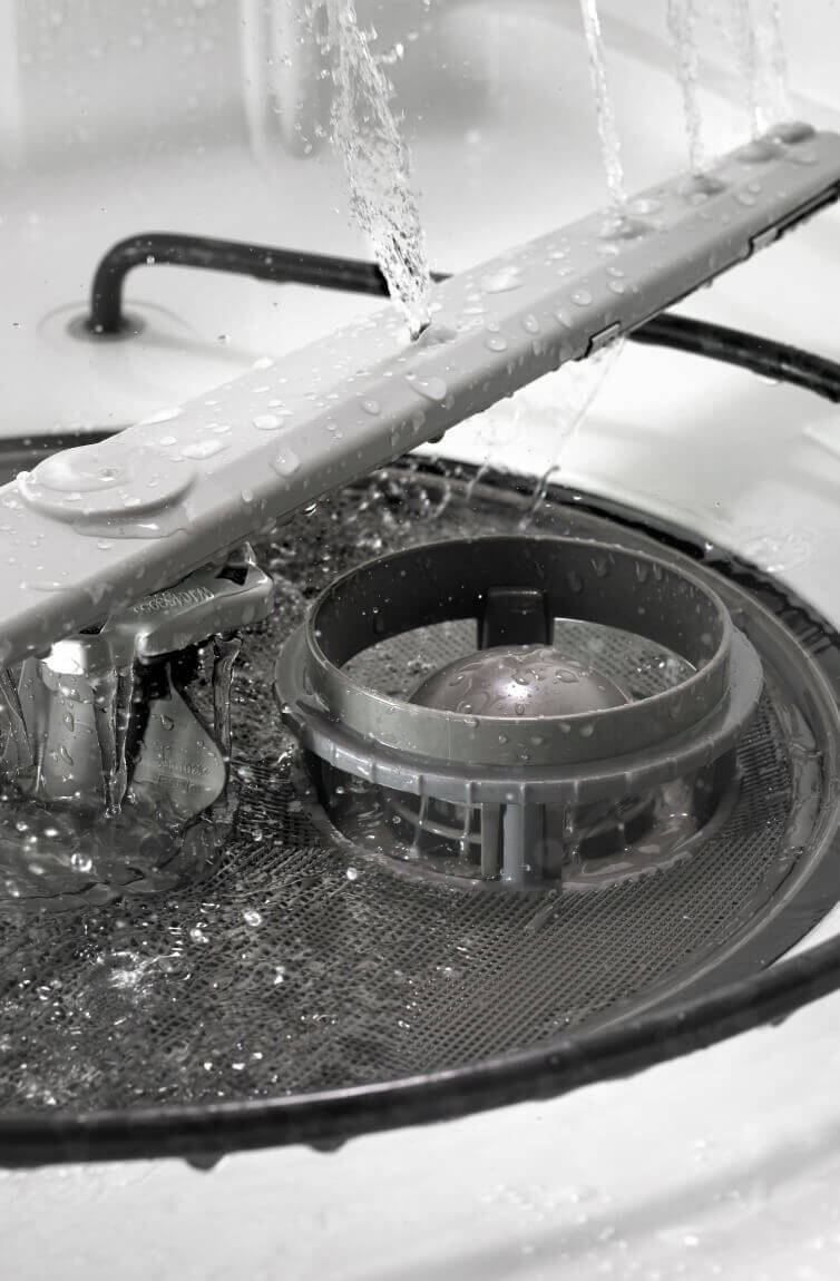 Bottom interior of Amana® dishwasher
