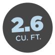 2.6 CU. FT.
