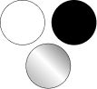 White, Black, Stainless Steel