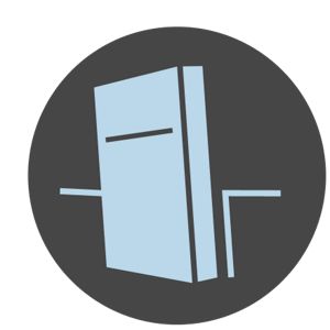 Standard depth refrigerator 