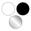 White, Black, Stainless Steel